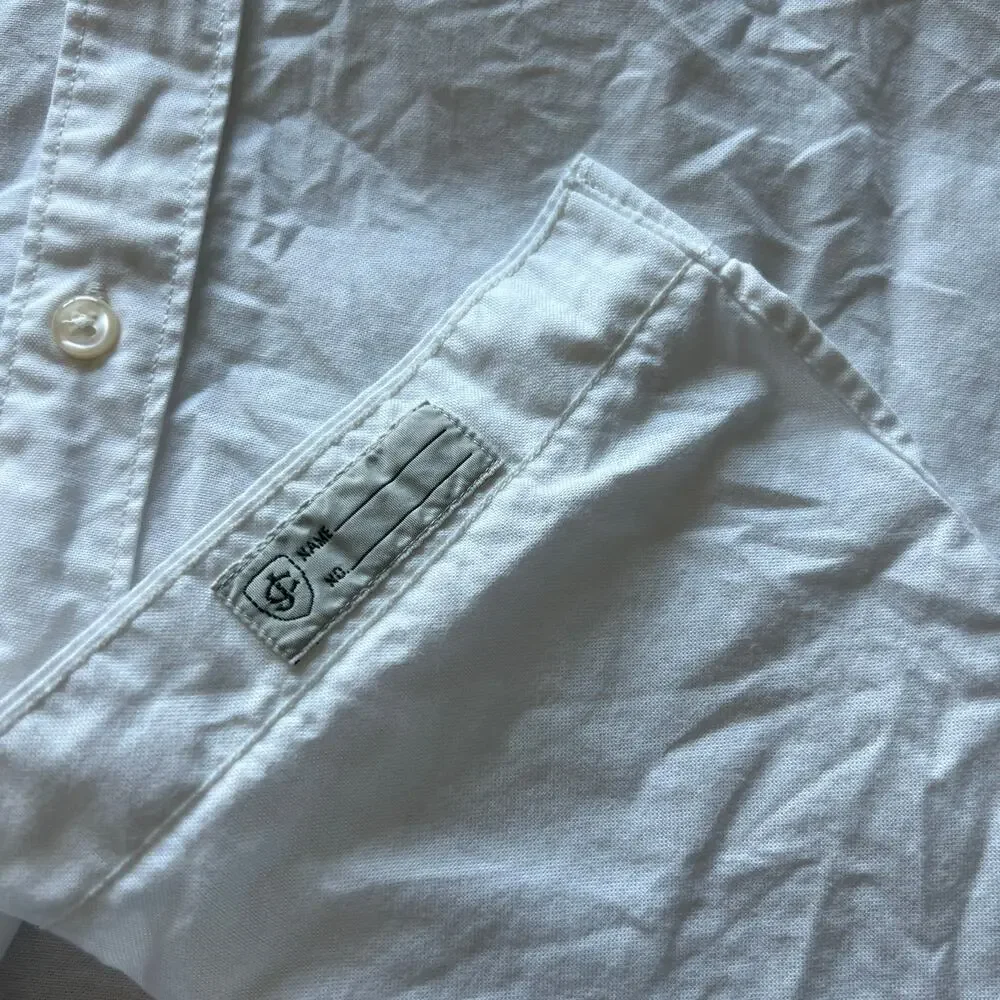 J Crew Broken In Organic Cotton Oxford Shirt Classic Men Medium White